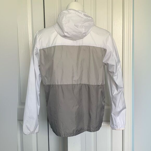 Eddie Bauer White and Gray Windbreaker Jacket - Picture 2 of 7